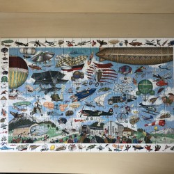 Djeco : Zoekpuzzel 200 stukjes. Vliegclub.(Aéro club)