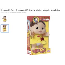 Turma da Monica. Pop 23 cm. lang.