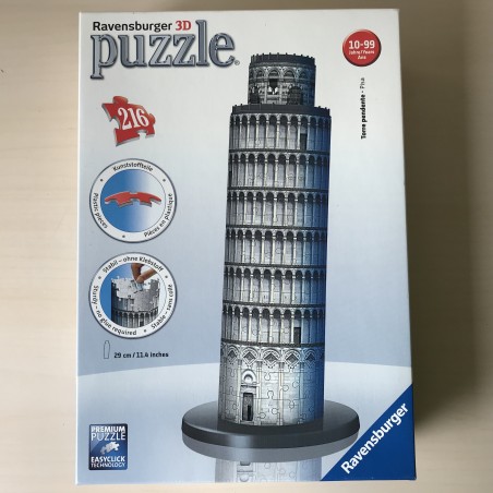 3D puzzel: Toren van Pisa. 216 stukjes.