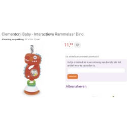 Kinderstoelspeeltje dinosaurus