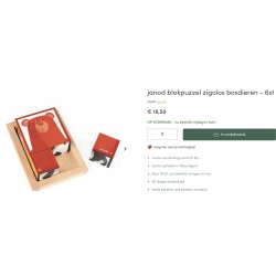 Janod : Kubuspuzzel, blokkenpuzzel dieren. Zie laatste regel.