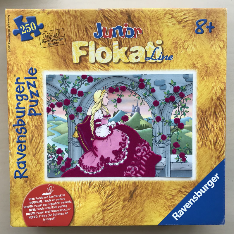 Prinsessen Flokati puzzel met fluweel 250 stukjes