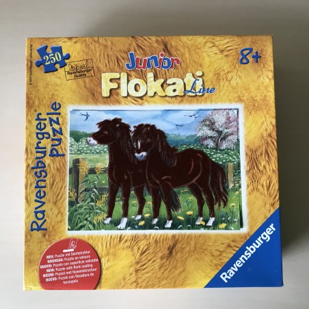 Paarden. Flokati puzzel met fluweel 250 stukjes