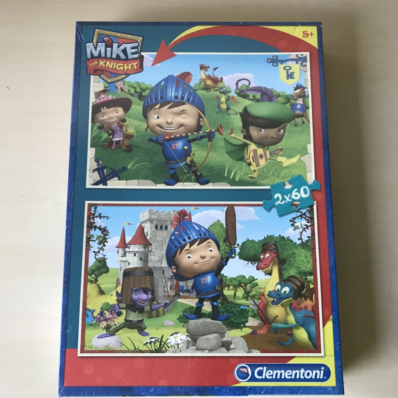 Mike the Knight. Nieuw. 2 puzzels van 60 stukjes.