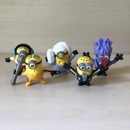 Minions : Minions, 5 stuks. 5 cm. hoog. McDonalds 2019