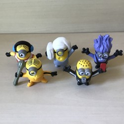 Minions : Minions, 5 stuks. 5 cm. hoog. McDonalds 2019