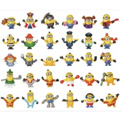 Minions : Minions, 5 stuks. 5 cm. hoog. McDonalds 2019