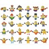 Minions : Minions, 5 stuks. 5 cm. hoog. Mcdonalds 2019.