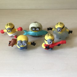 Minions : Minions, 5 stuks. 5 cm. hoog. Mcdonalds 2019