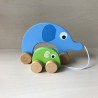 Houten olifant : Schuif- en trekspeelgoed.
