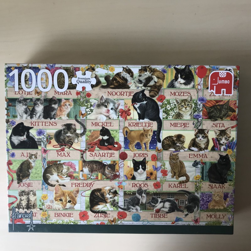 Francien : Jubileumkatten.1000 stukjes
