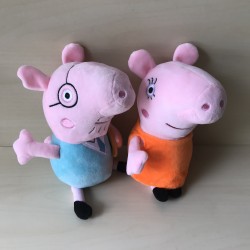 Peppa Pig : Papa Pig en Mama Pig. Zittend : 24 cm.